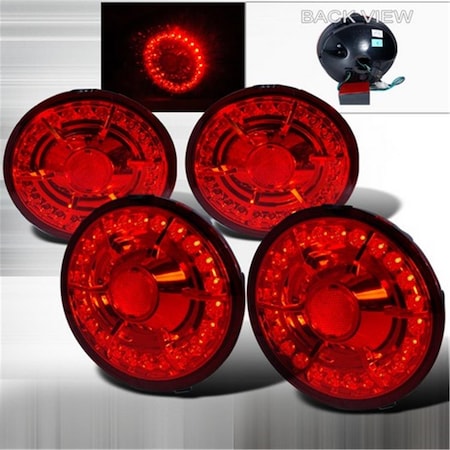 Overtime LED Tail Lights for 05 to 07 Chevrolet Corvette- Red - 10 x 12 x 18 in. OV3765514